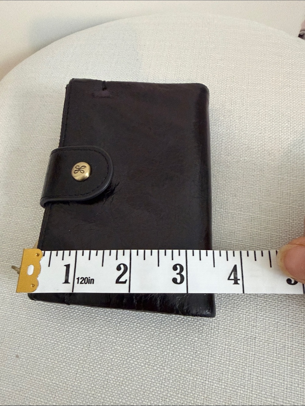 HOBO Black Patent Leather Snap & Zip Wallet - Picture 8 of 8